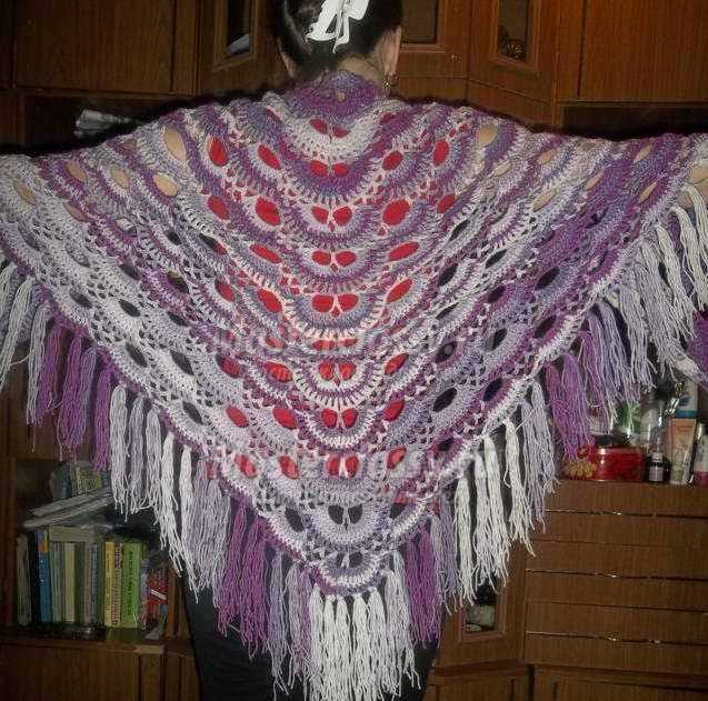 Схемы вязания шалей крючком: подробные и пошаговые