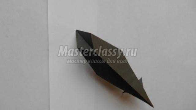 ворона в технике оригами