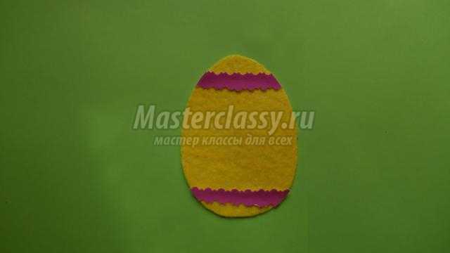 пасхальная открытка-яйцо из бархатной бумаги