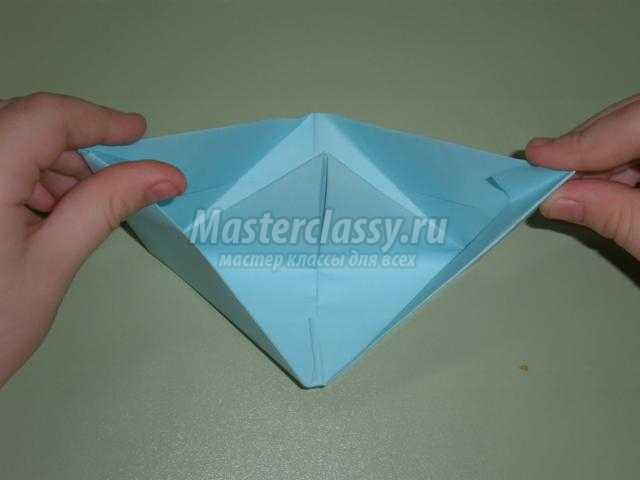 оригами. Кораблик в подарок папочке