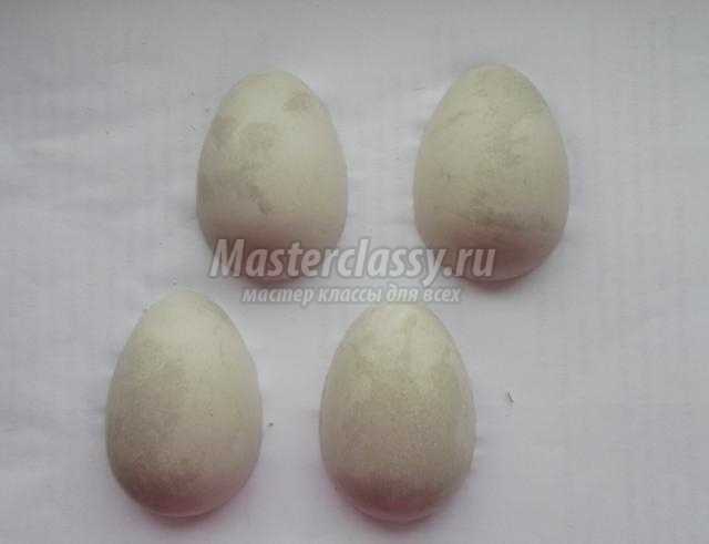 пасхальные яйца-магниты из гипса