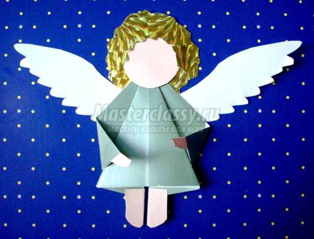 оригами. Пасхальная открытка с ангелом-хранителем