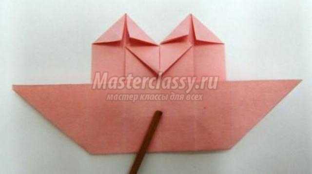 фоторамка из бумаги с сердечками
