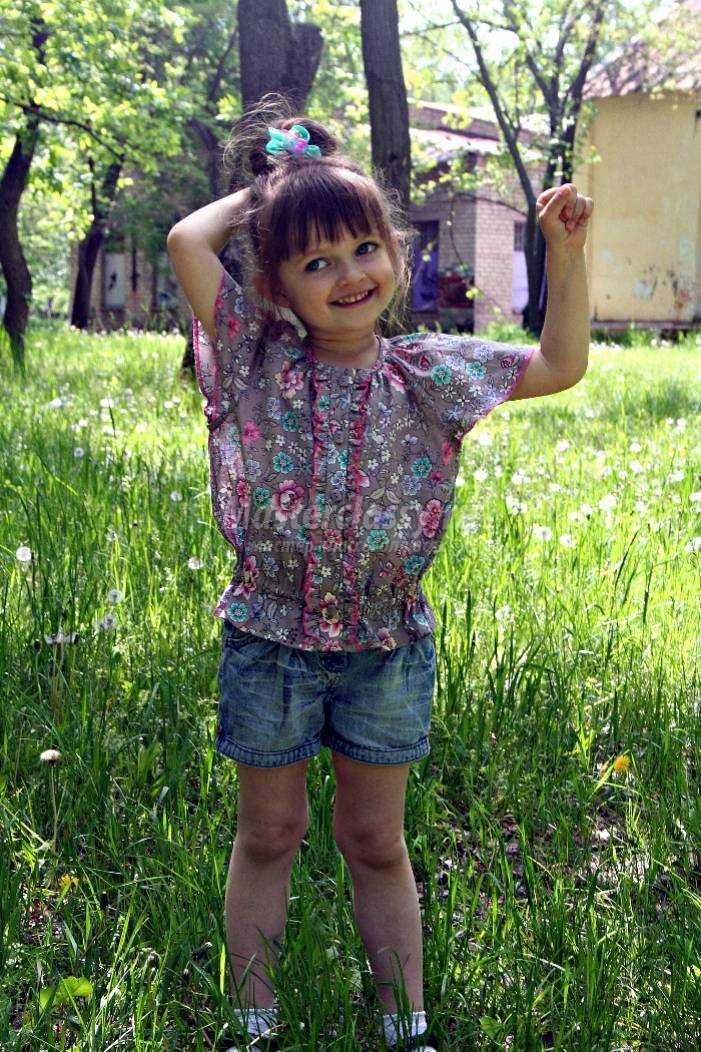 Летняя блузка для девочки 5 лет