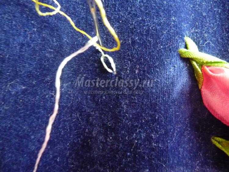 вышивка шелковыми нитками. Травы