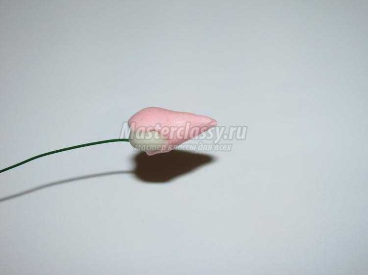 заколка-гребень с розами из холодного фарфора