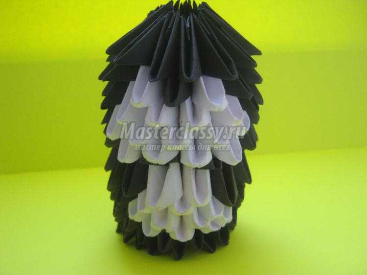 пингвин в технике модульное оригами