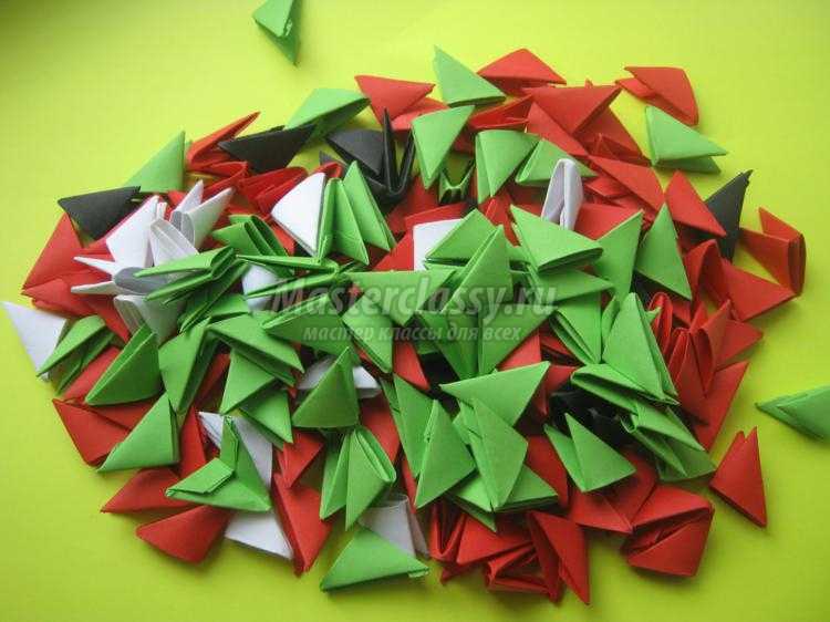 модульное оригами. Арбуз