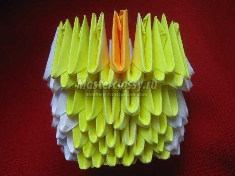филин в технике модульное оригами
