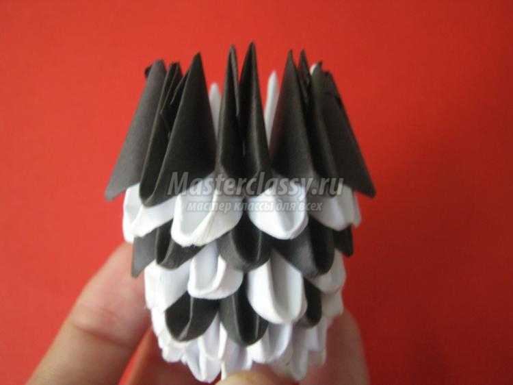 модульное оригами. Волнистый попугай