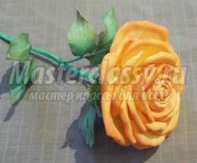 Интерьерная роза из фоамирана своими руками. Мастер-класс
