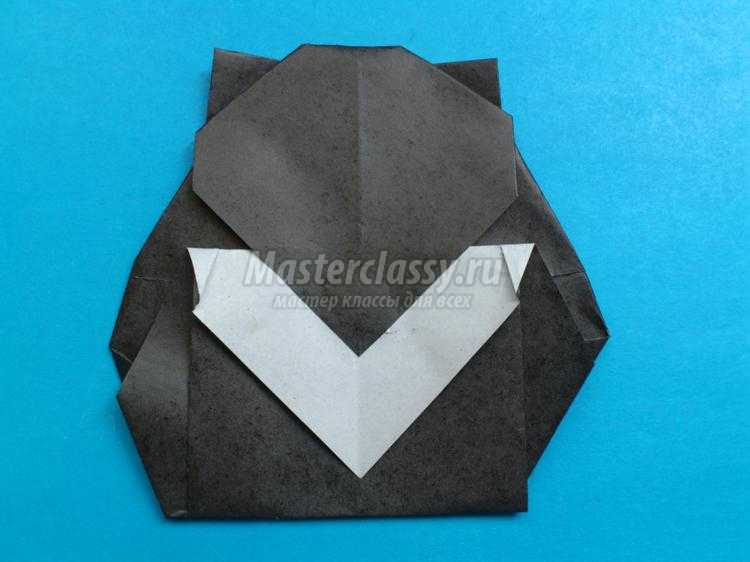 енот из бумаги в технике оригами