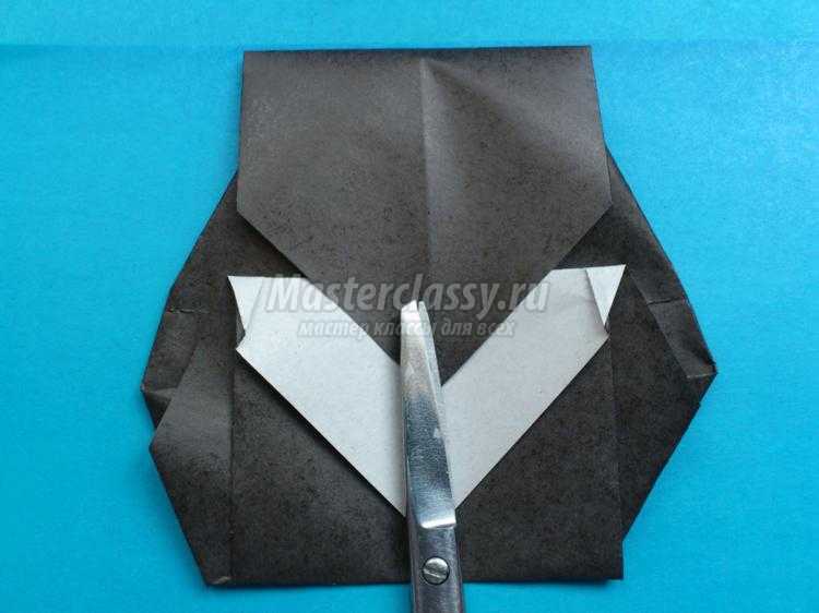 енот из бумаги в технике оригами