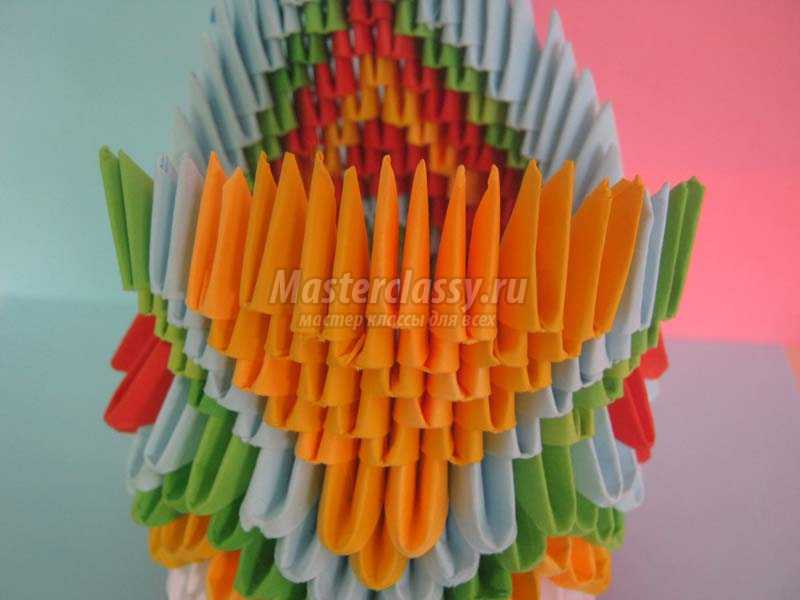 оригами сборка павлина