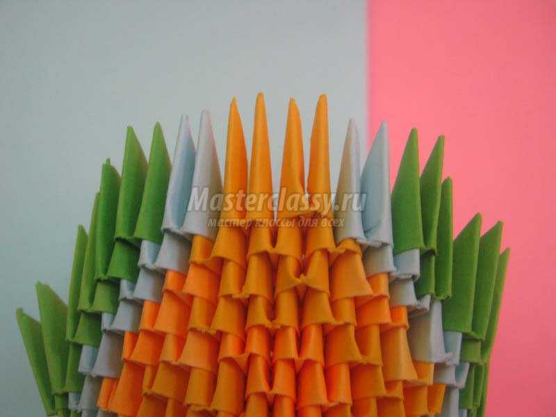 как сделать павлина оригами фото