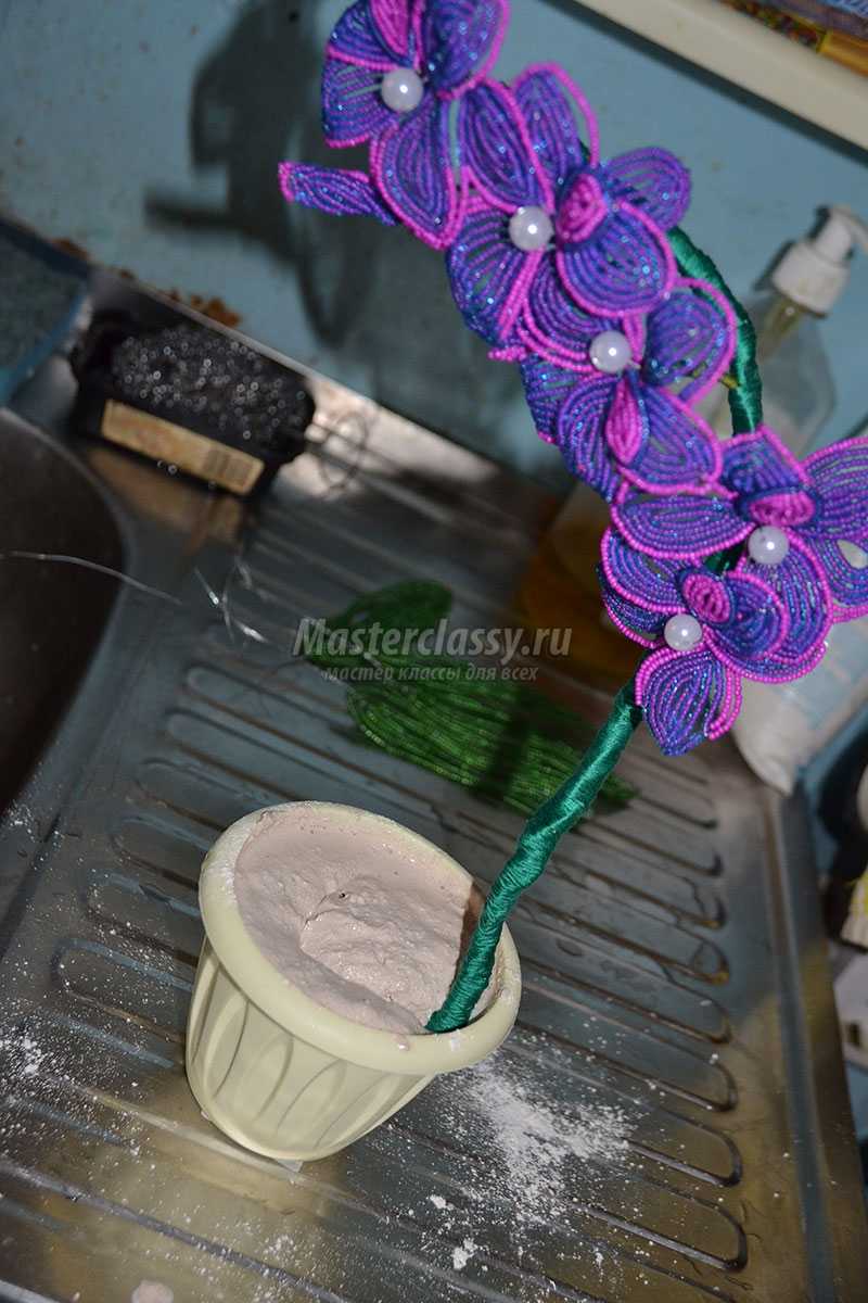 орхидея из бисера фото
