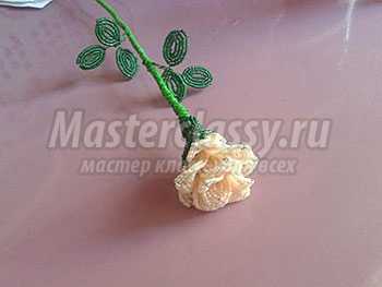 Плетение из бисера розы: мк с  пошаговыми фото