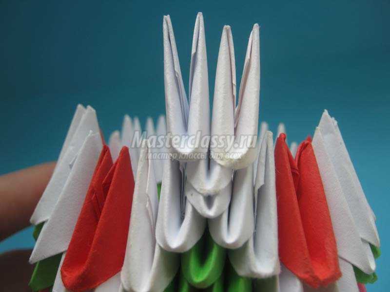 ваза модульное оригами сборка