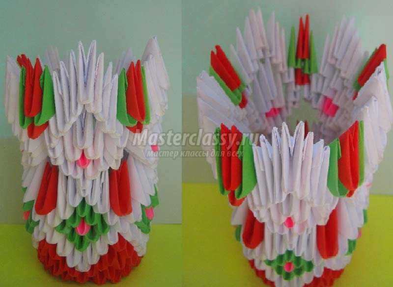 пошаговое модульное оригами ваза