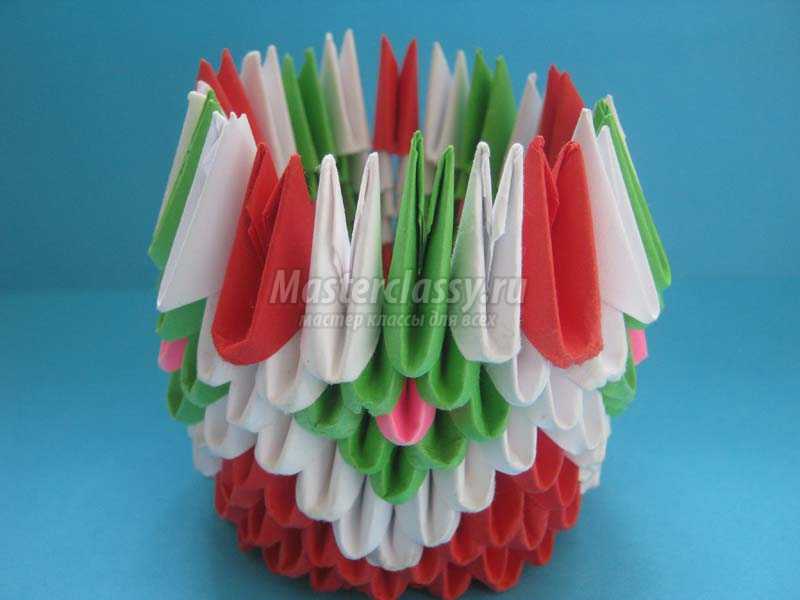 модульное оригами сборка вазы
