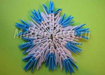 Снежинка оригами из модулей. Пошаговый мастер-класс