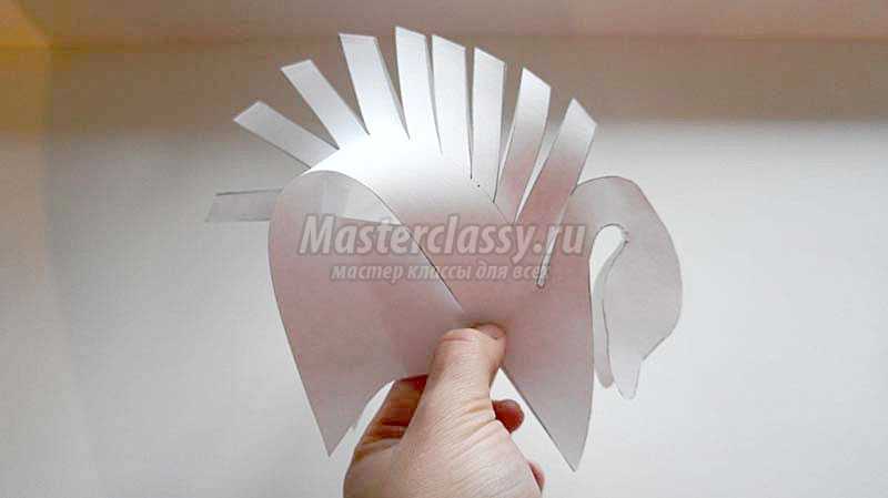 как сделать лебедя из бумаги
