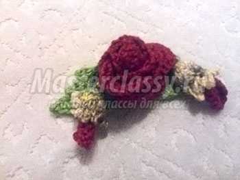 Вязаные цветы. Роза крючком «Подарок маме». Мастер-класс