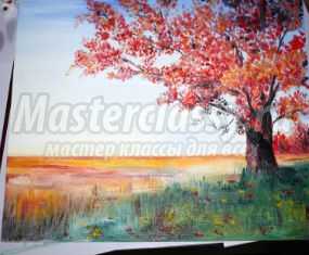 Картина маслом «Осень». Мастер-класс с пошаговыми фото