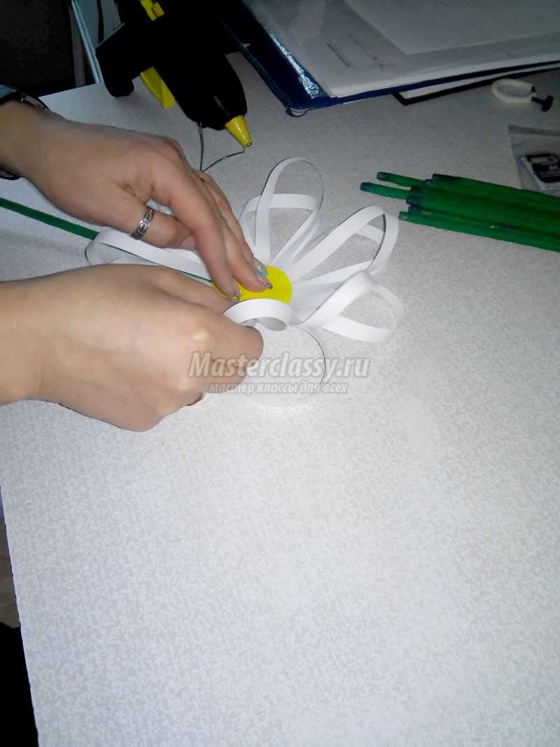 как сделать ромашку из бумаги