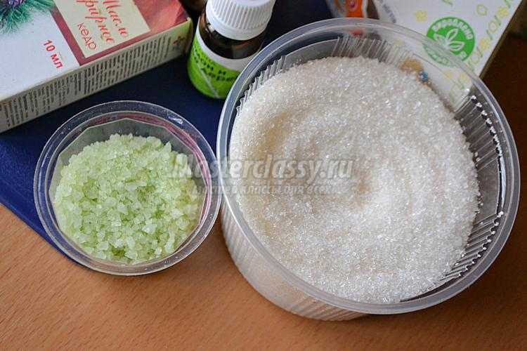 сахарно-соляной скраб своими руками