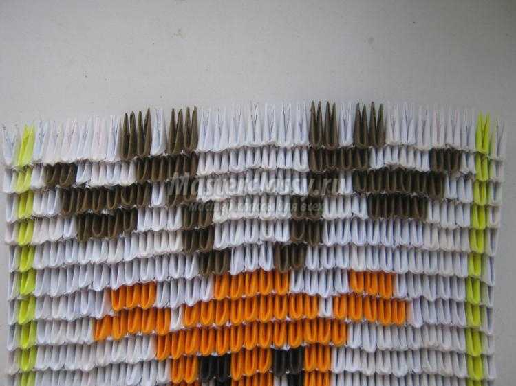 модульное оригами. Картина с оленем