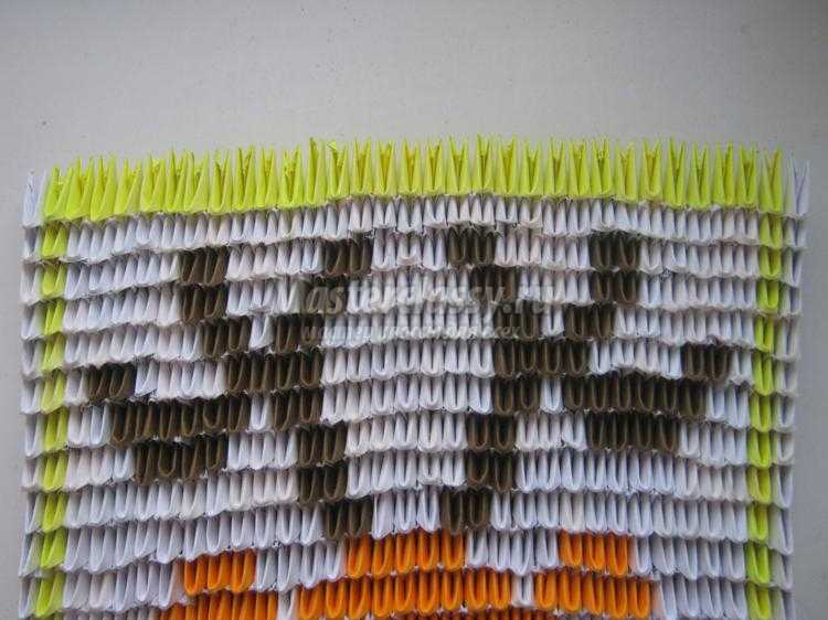 модульное оригами. Картина с оленем