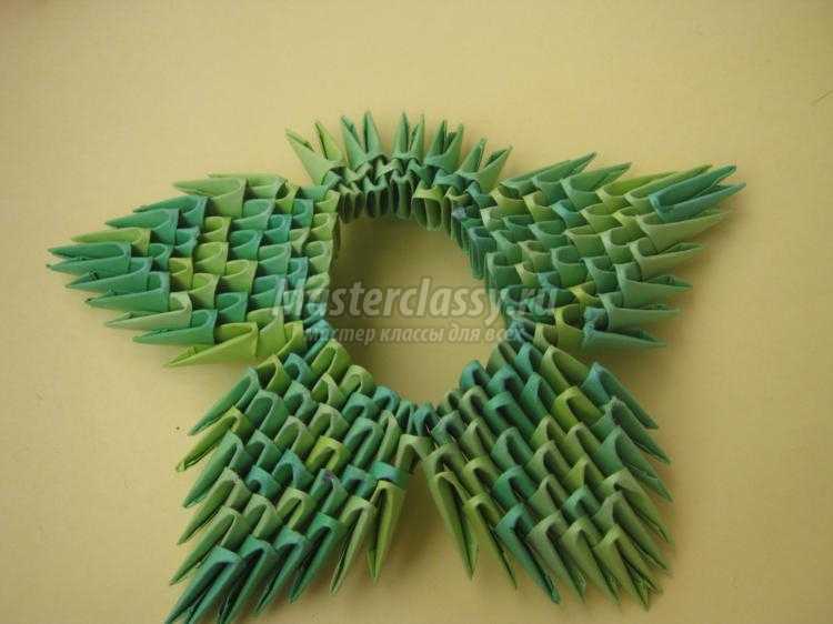 модульное оригами. Пуансетия