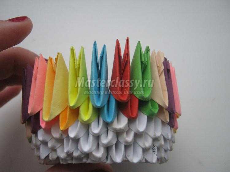 модульное оригами. Конфетница из бумаги