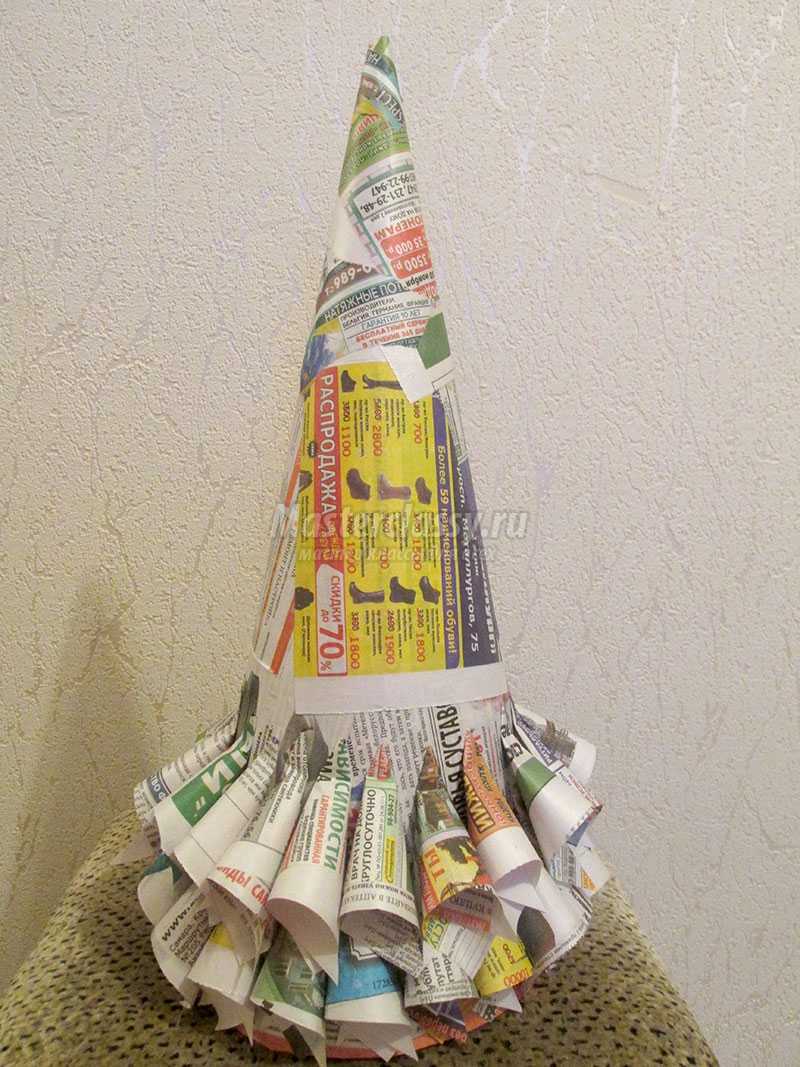 елка из газеты своими руками