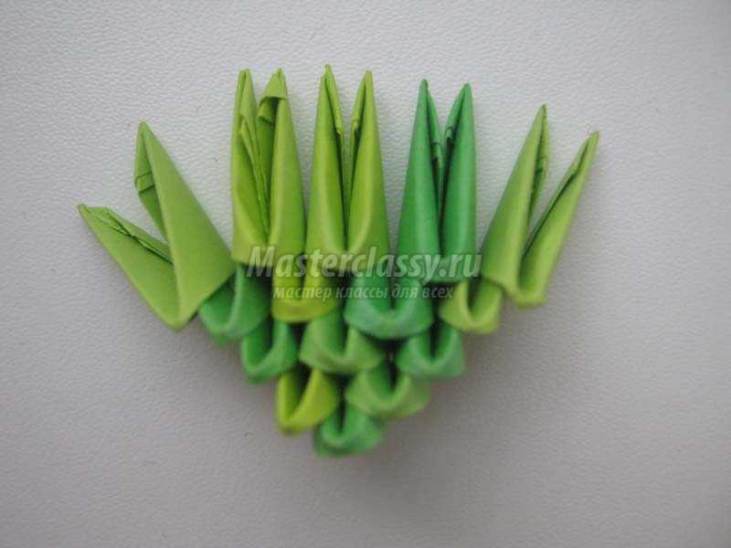 модульное оригами кактус