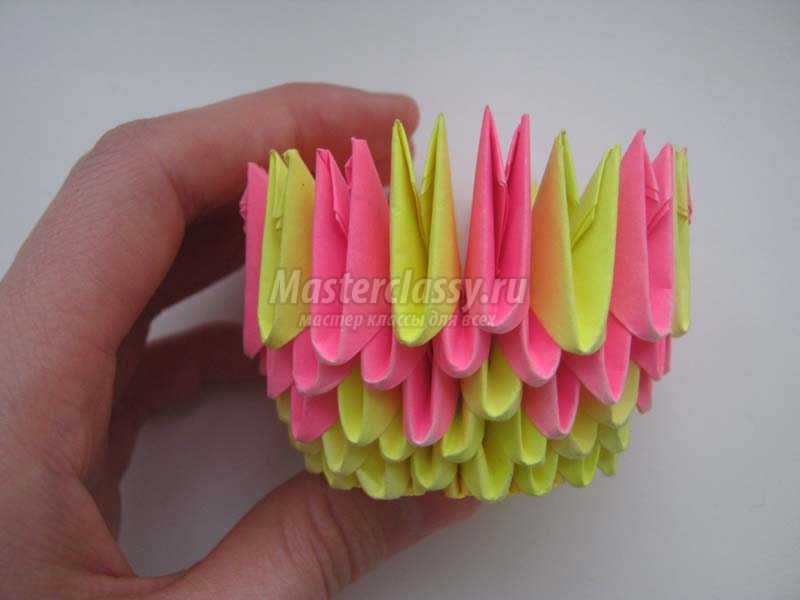 модульное оригами цветок кактуса