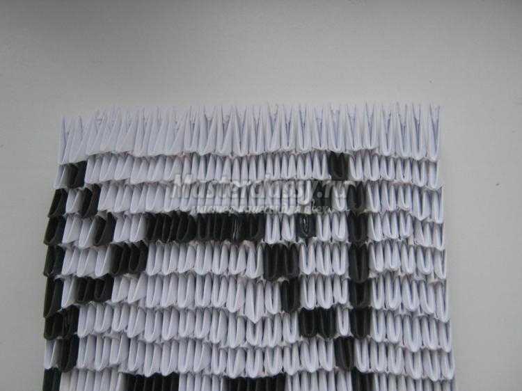 картина в технике модульное оригами. Сова