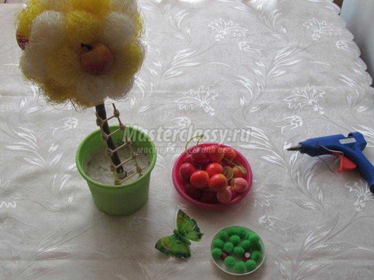 топиарий из сизаля и фруктов своими руками
