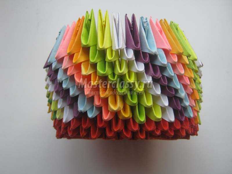 модульное оригами сборка корзинки
