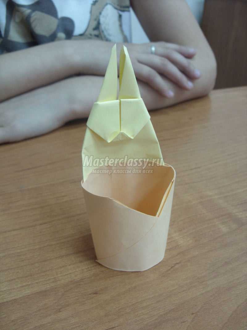 оригами подставка для пасхального яйца