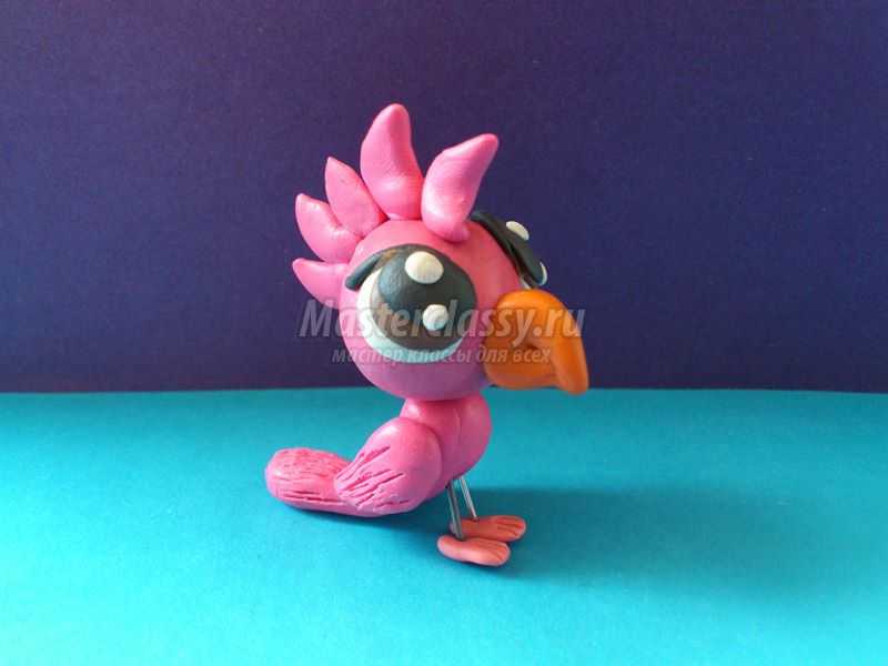 Поделки из пластилина для детей: розовый попугай. Пошаговый мастер-класс с фото