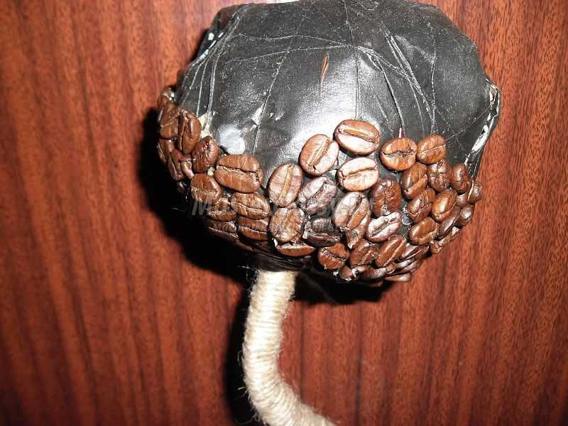 топиарий из кофейных зерен