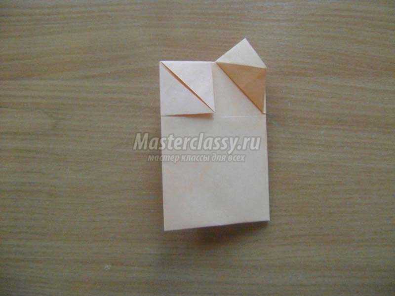 оригами лисичка из бумаги