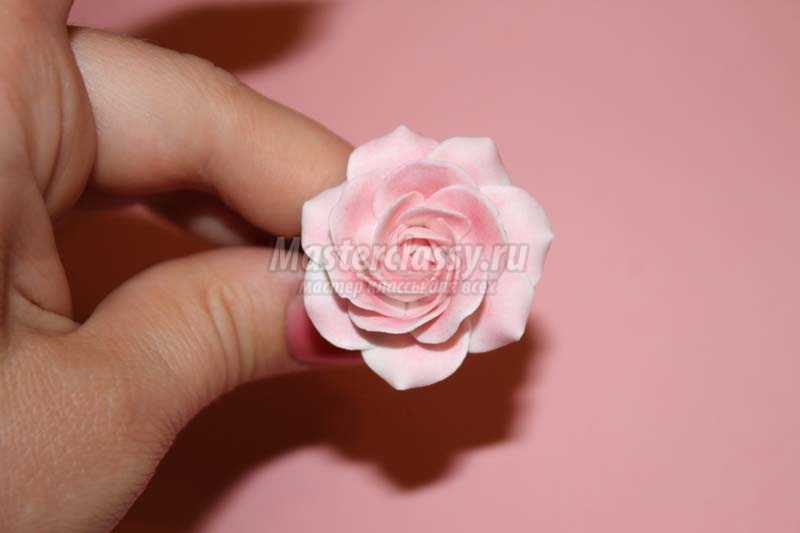 роза из полимерной глины мастер класс