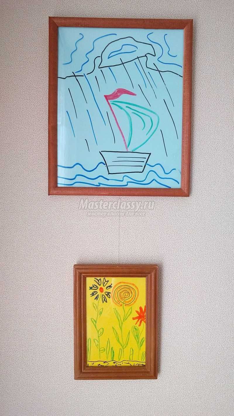 техника рисования на стекле