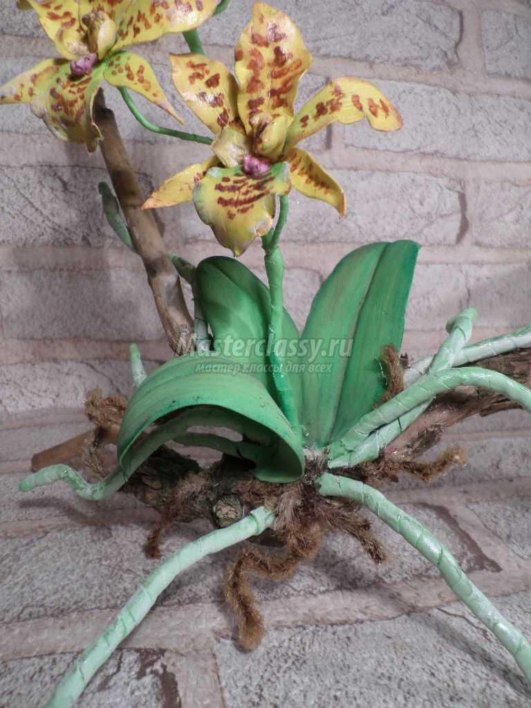 листья орхидеи из фоамирана
