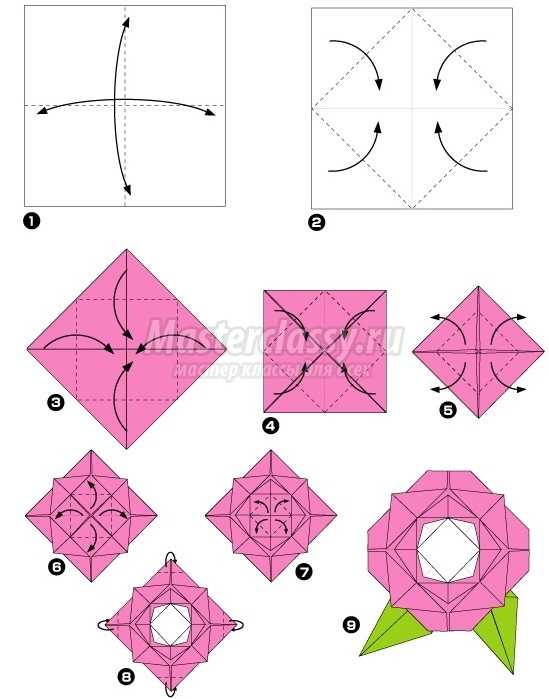 Оригами: цветы из бумаги. Делаем вместе