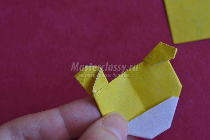оригами собачка из бумаги