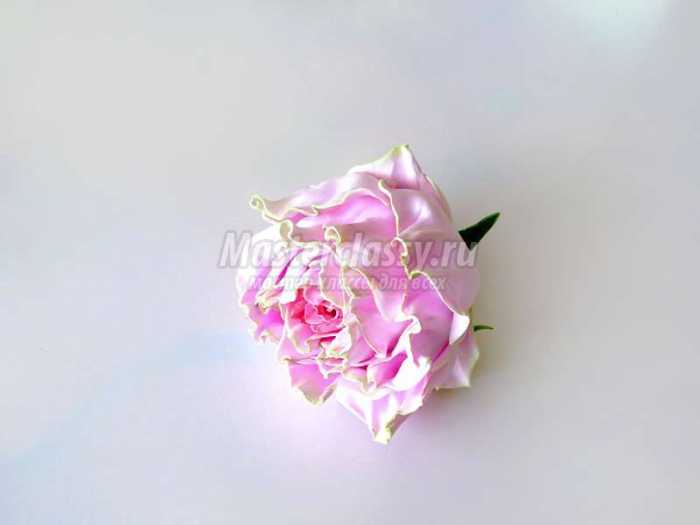 Красивая роза из фоамирана  сорта Esperance: пошаговый мастер-класс с фото